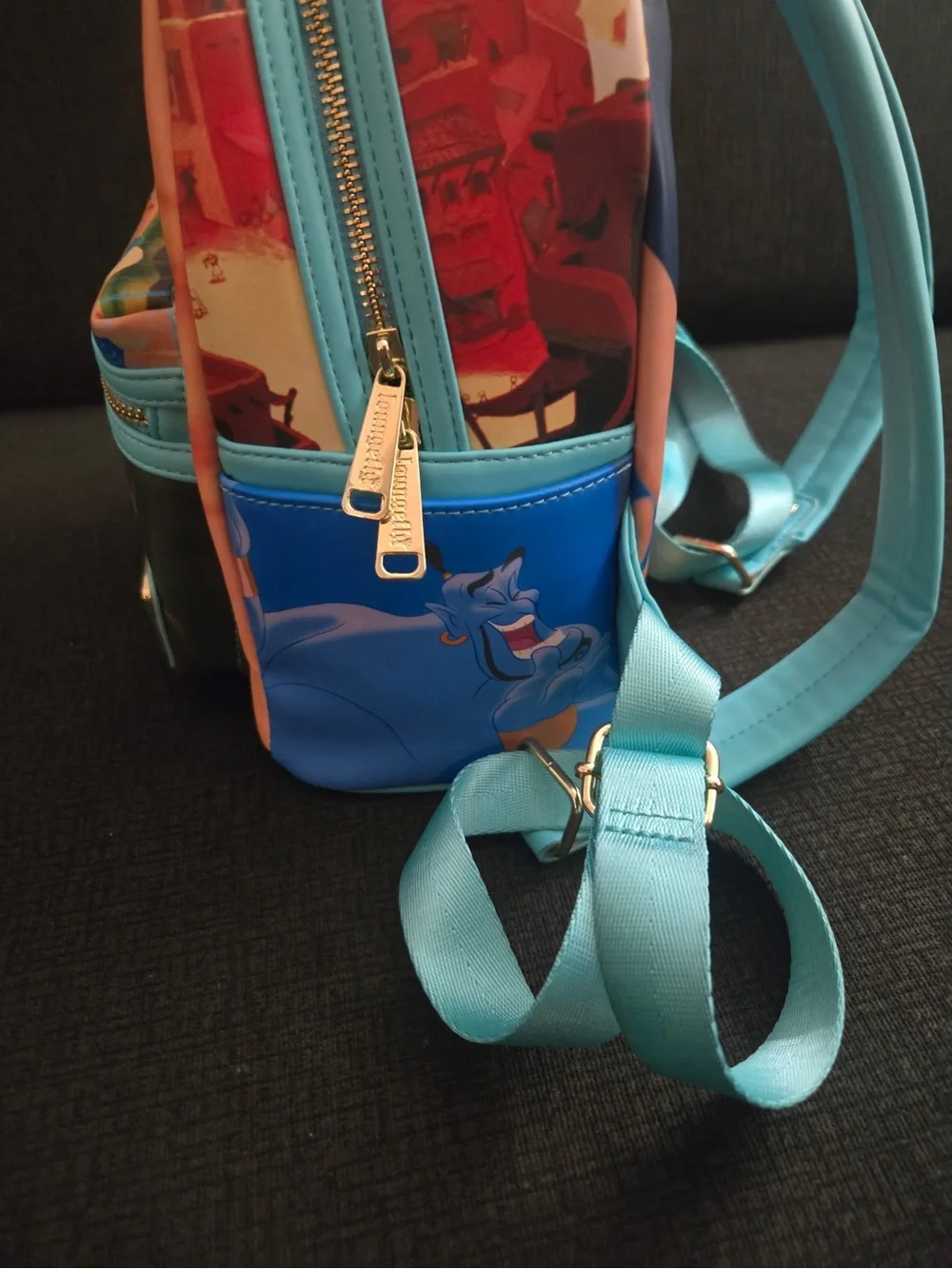 Loungefly Disney Aladdin Mini Backpack - Blue, Peach, Orange